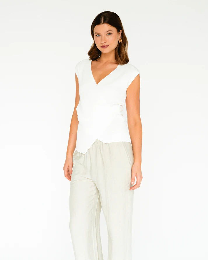 White Closet - Wrap Knit Top