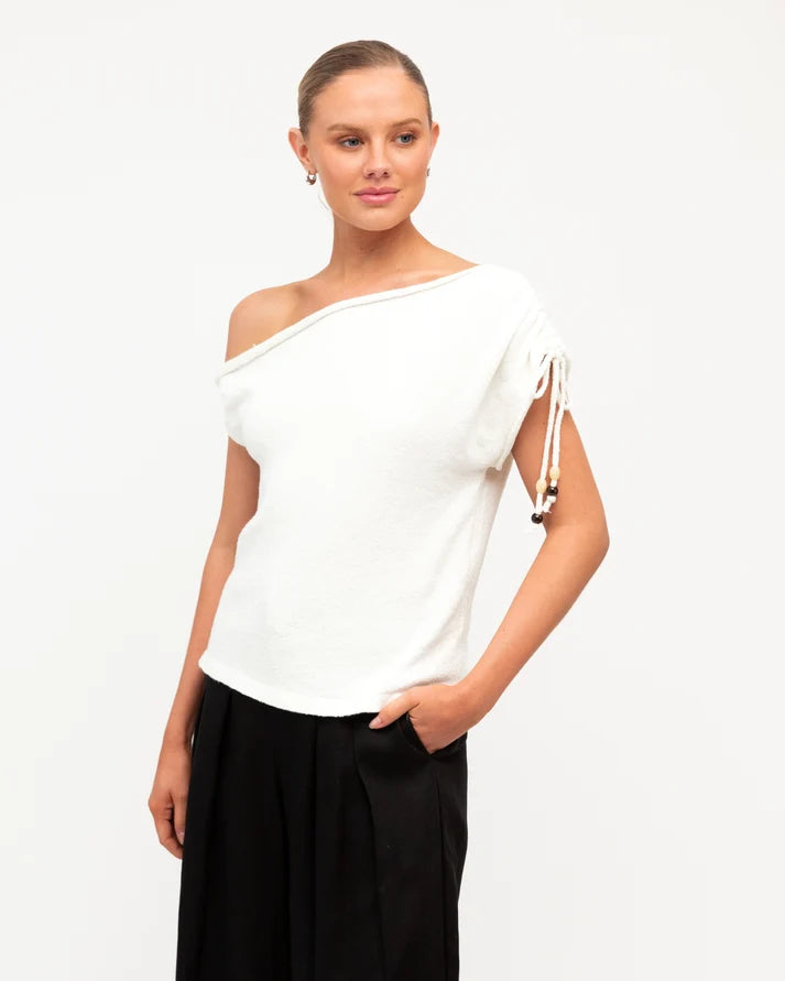 White Closet - BROOKE ASYM KNIT TANK