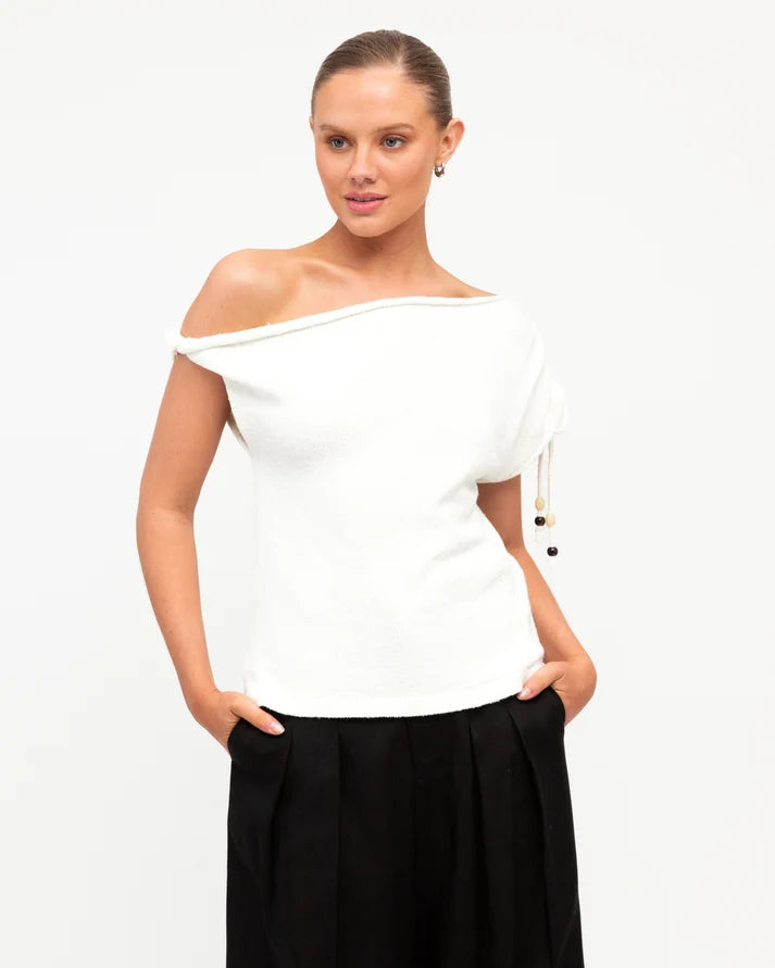 White Closet - BROOKE ASYM KNIT TANK
