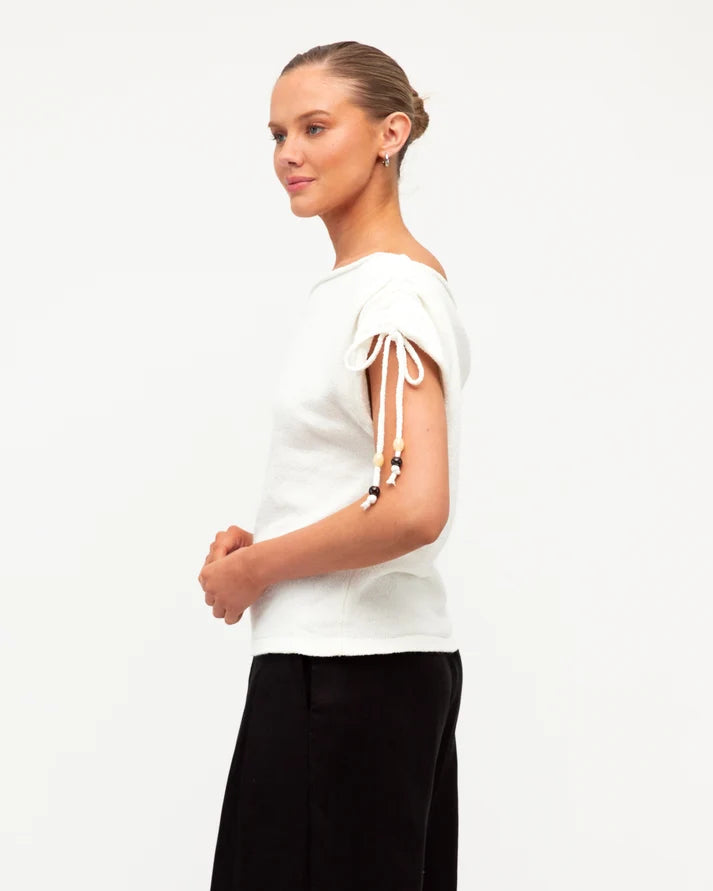 White Closet - BROOKE ASYM KNIT TANK