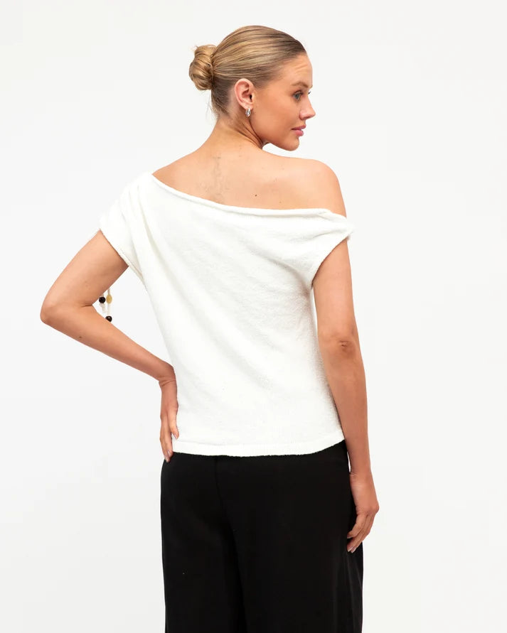 White Closet - BROOKE ASYM KNIT TANK