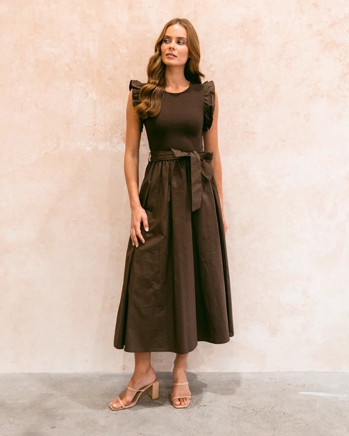 Ebby & I - Lullaby Mix Media Midi Dress