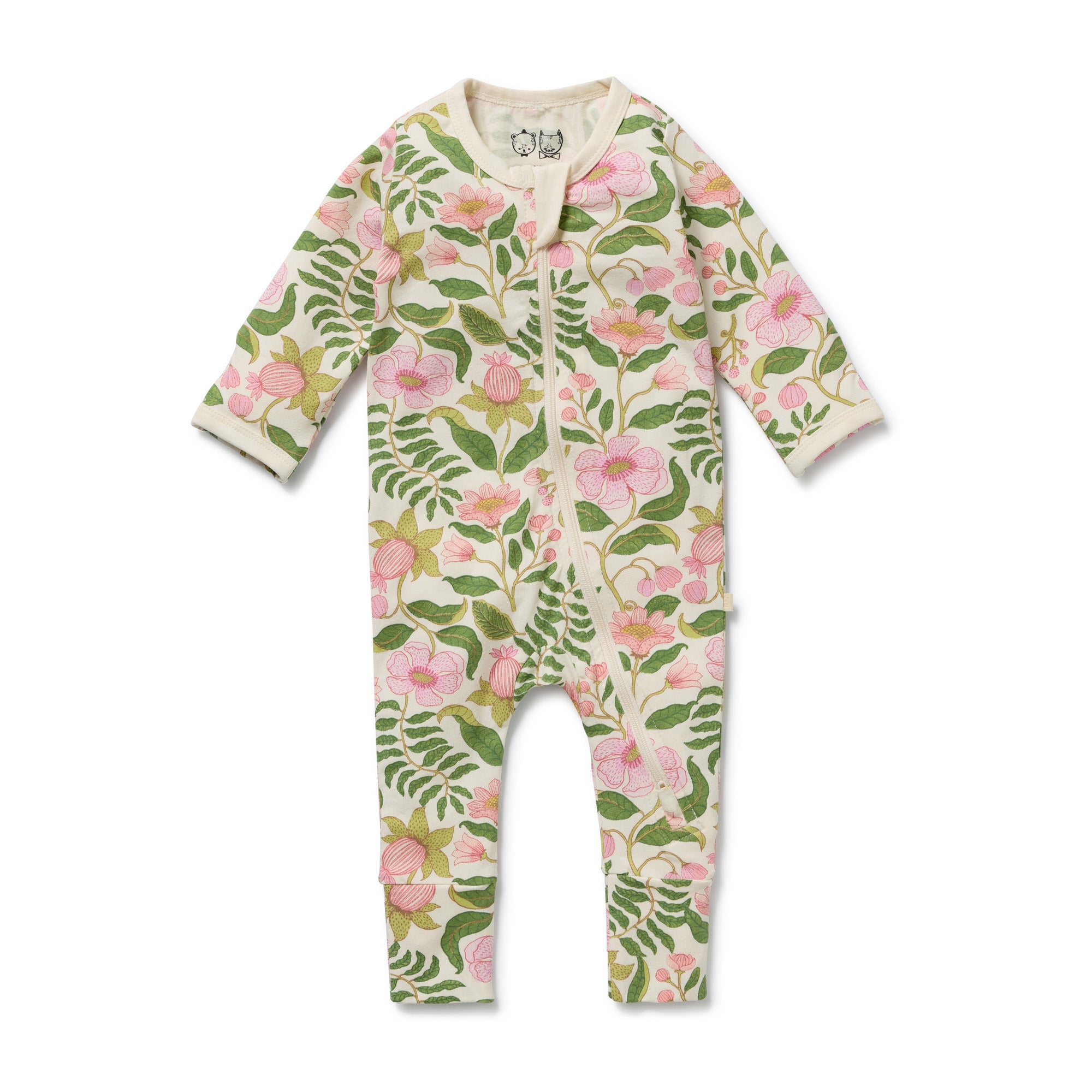 Wilson And Frenchy Ma Fleur Organic Zipsuit With Feet