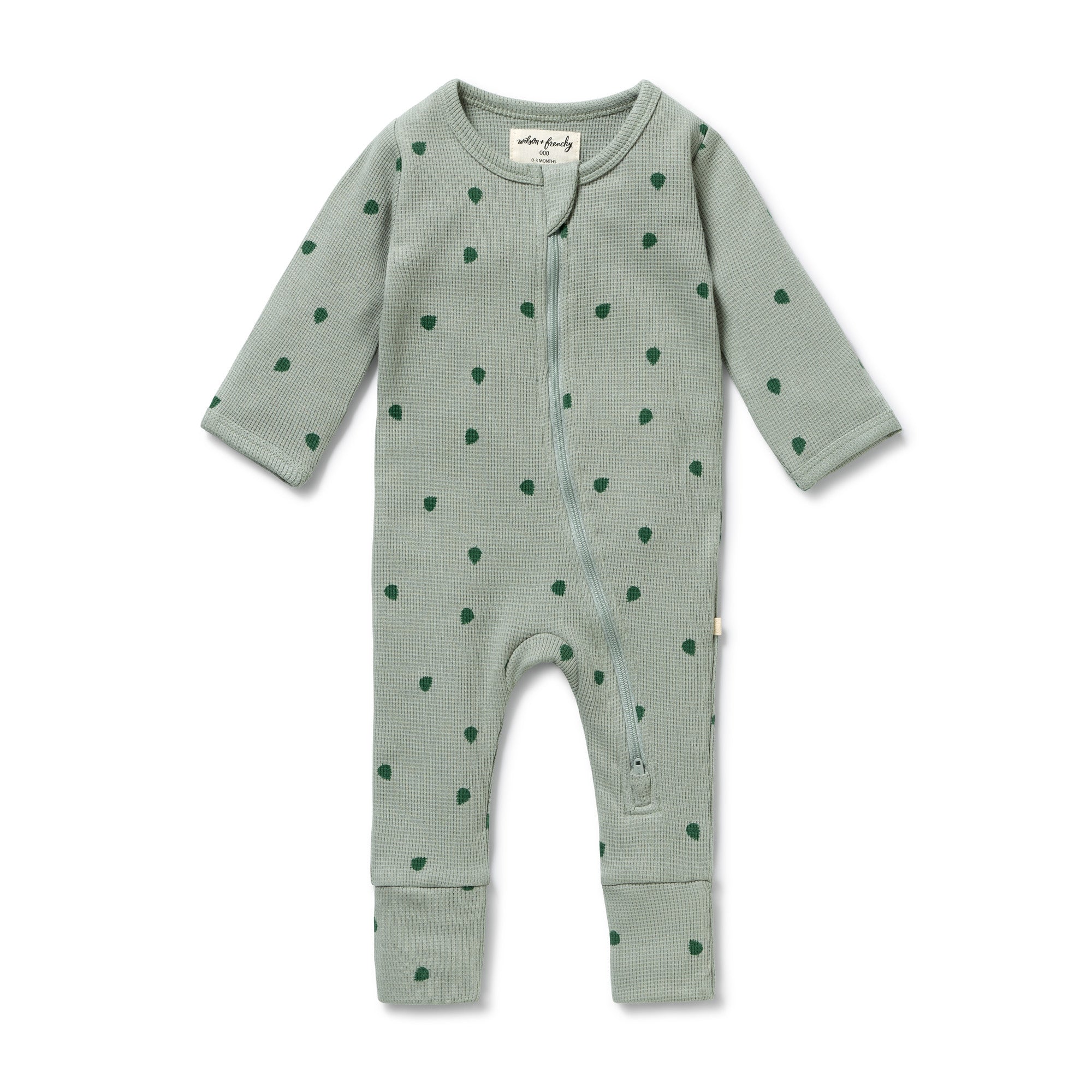 Wilson And Frenchy Tumbletwig Organic Waffle Zipsuit