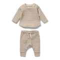 Wilson And Frenchy Nutmeg Stripe Organic Waffle Set