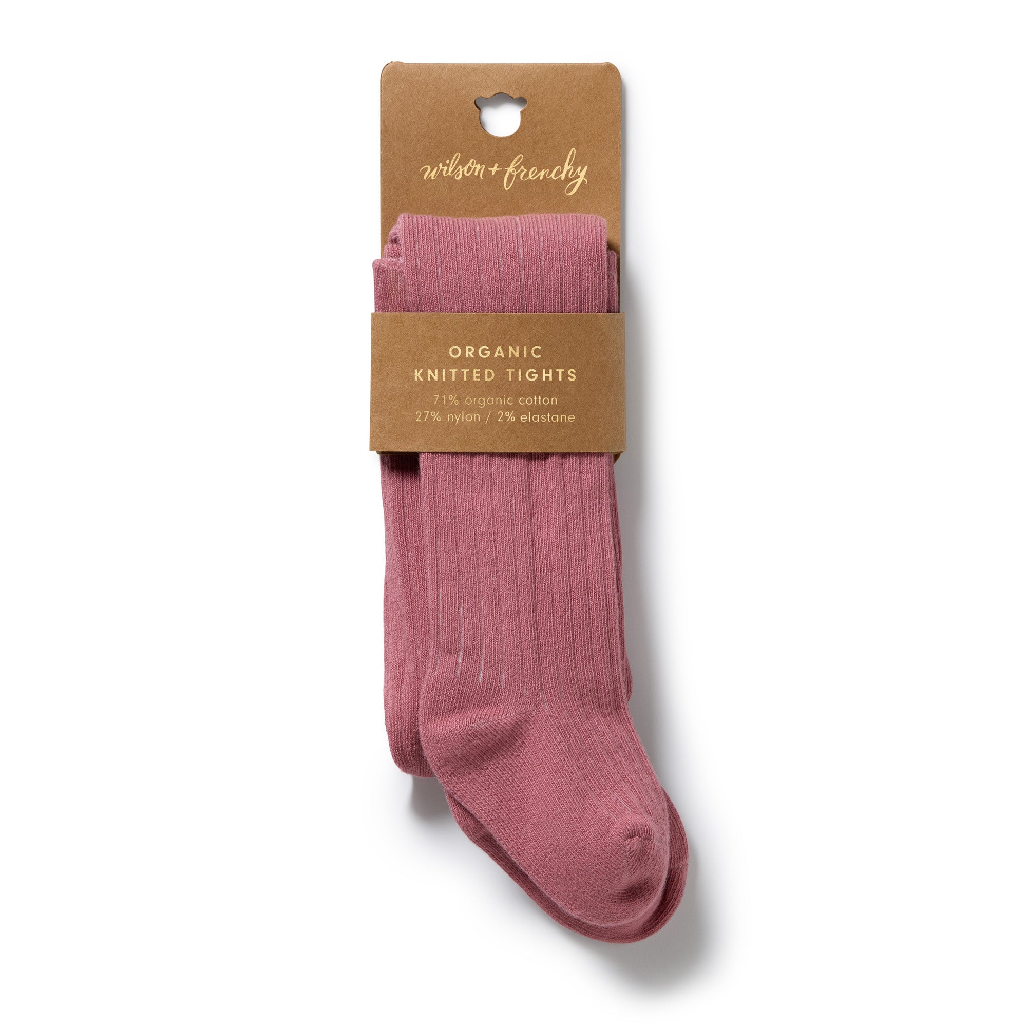 Wilson And Frenchy Plum Organic Ribbed Tights