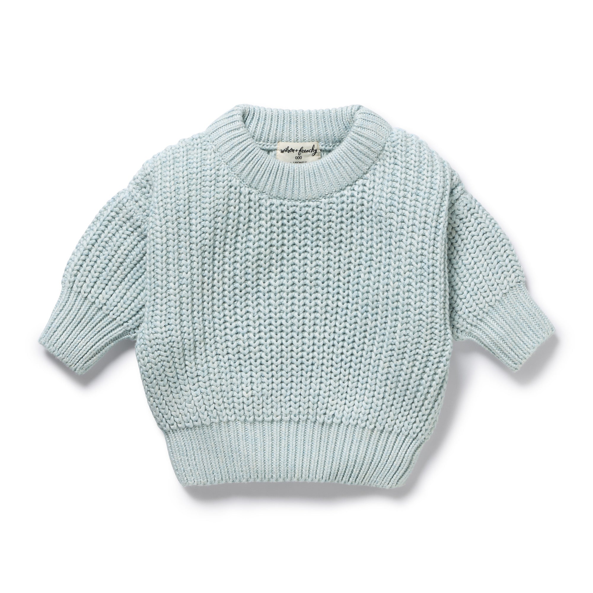 Wilson And Frenchy Cloud Blue Organic Knitted Jumper