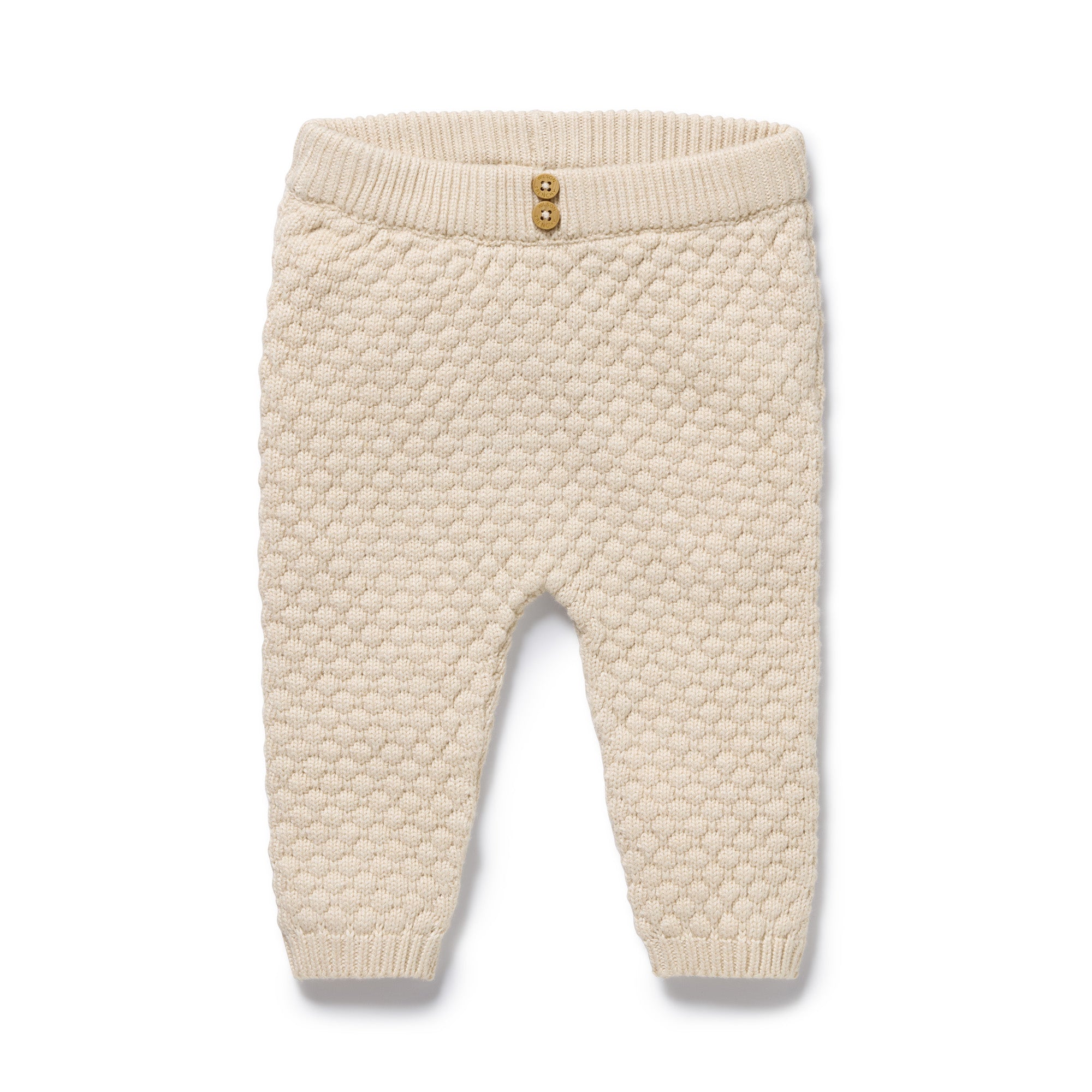 Wilson And Frenchy Cream Organic Knitted Bubble Legging