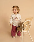 Bébé by Minihaha Fern Pull On Cord Pants in PINK