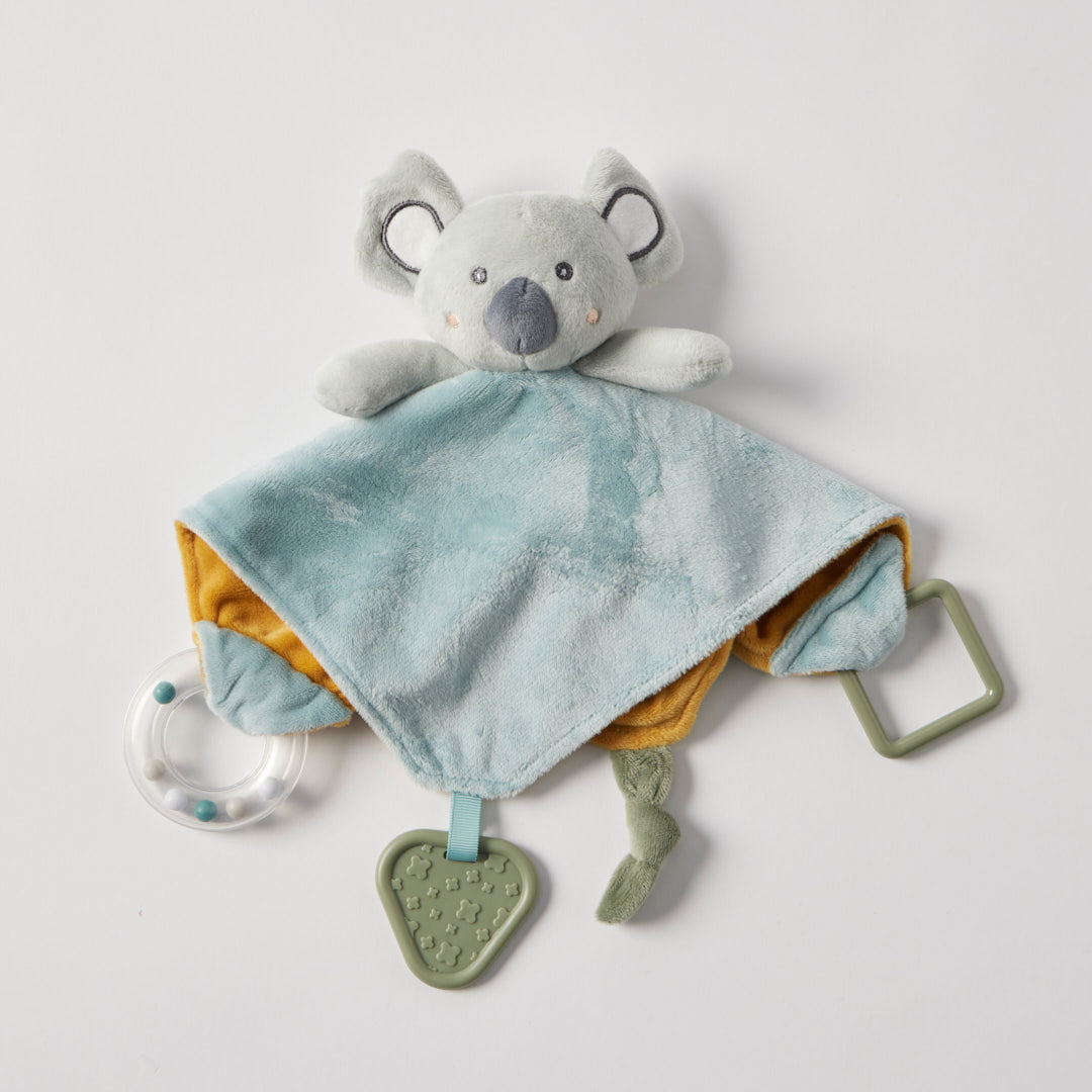 Jiggle & Giggle Hugglies Koala Rattle Comforter in Blue/Grey