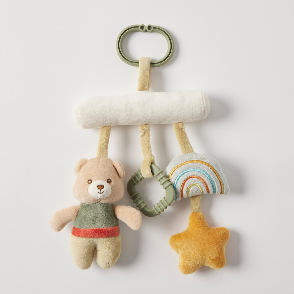 Jiggle & Giggle Hugglies Bear Activity Bar in Green/Natural