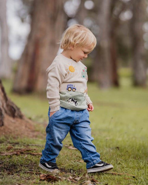 Bébé by Minihaha Hunter Denim Pull On Jeans in BLUE