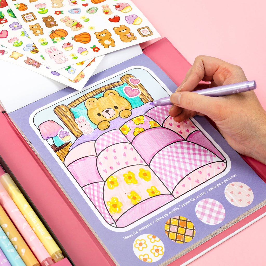 Tiger Tribe Great Big Colouring Set - Magical Mini Worlds in Single