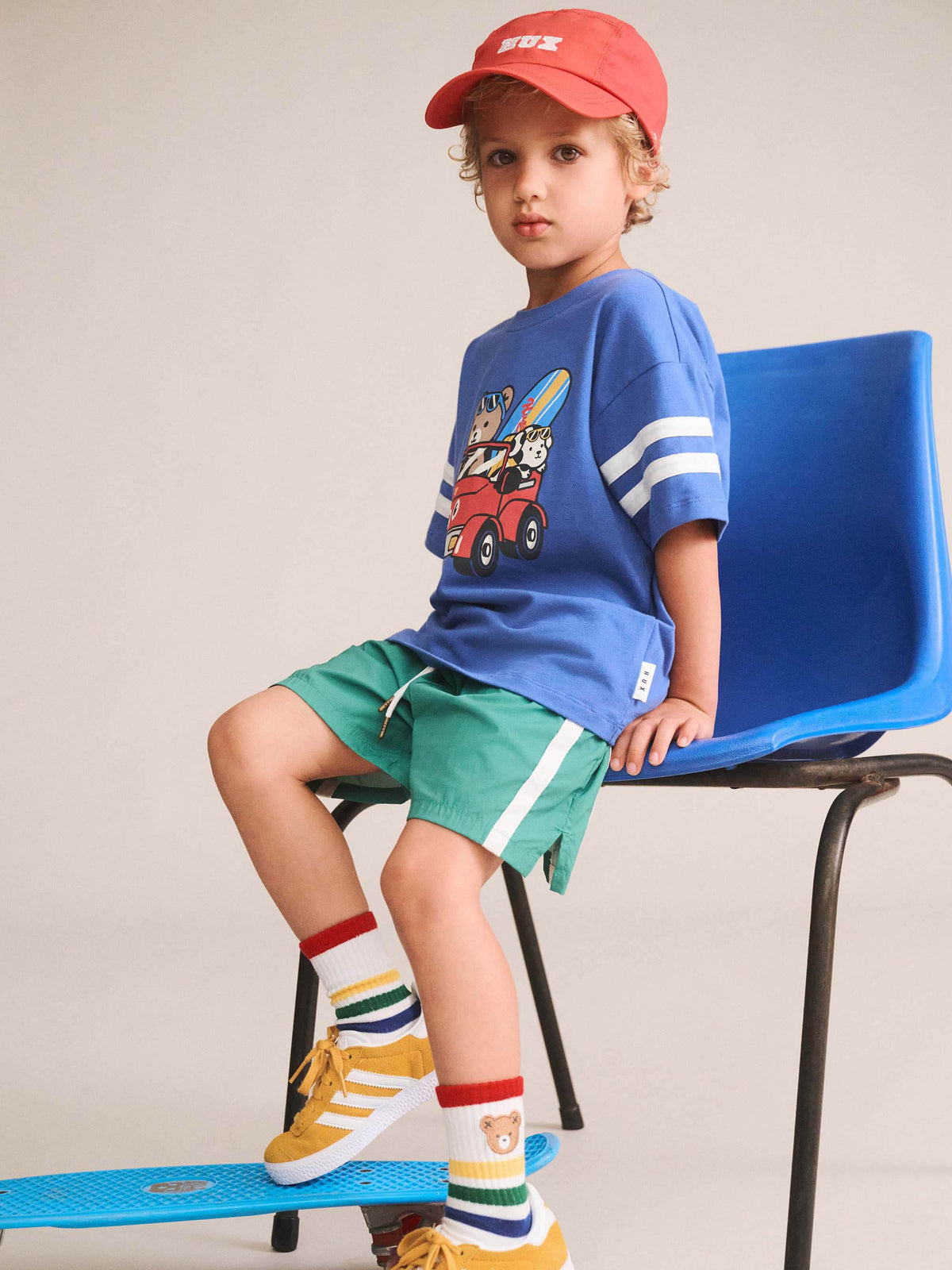 HUXBABY Beach Buggy Sporty Slouchy Tee in COBALT
