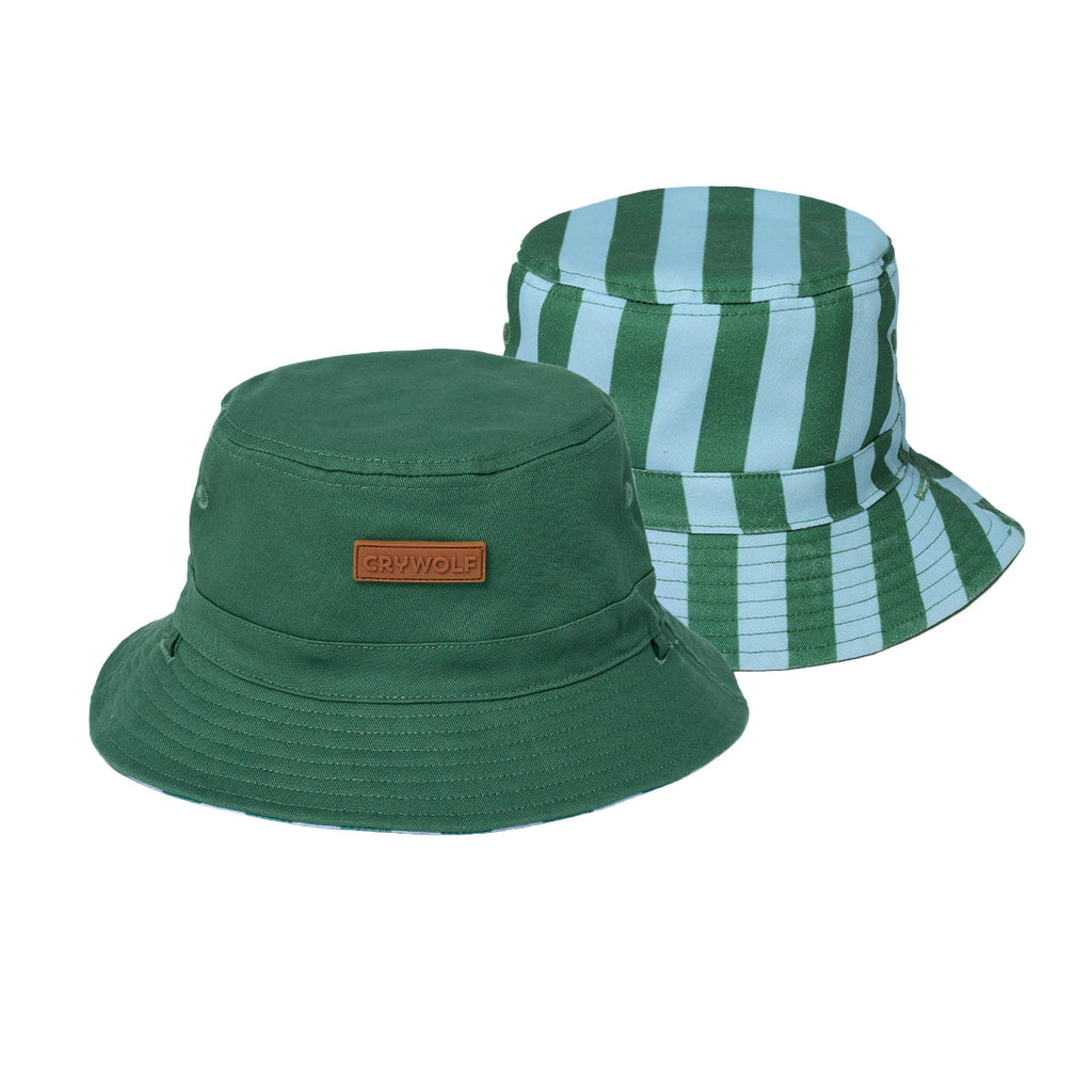 Crywolf REVERSIBLE BUCKET HAT Deck Stripe in Single