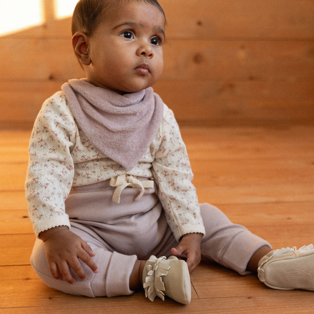 Nature Baby Terry Triangle Bib in Lilac