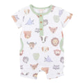 Fox & Finch - Wildlings Print SS Henley Romper