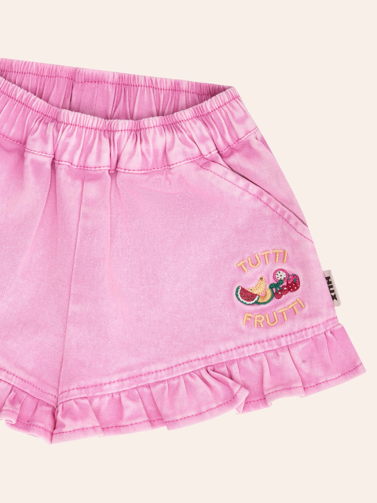 HUXBABY Tutti Frutti Garment Dyed Short in Single
