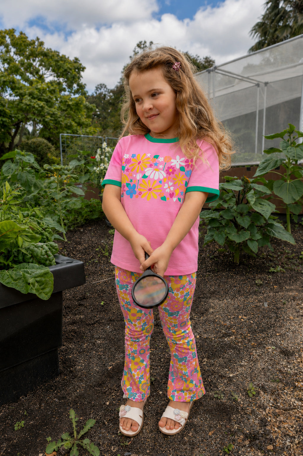 Milky Clothing Groovy Garden Tee in Pink