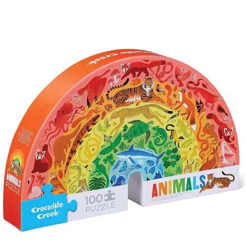 Crocodile Creek - Rainbow Puzzle 100pc - Animals