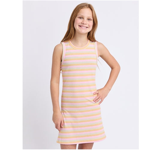 Evbe Girl - Callie Rib Tank Dress - Pink