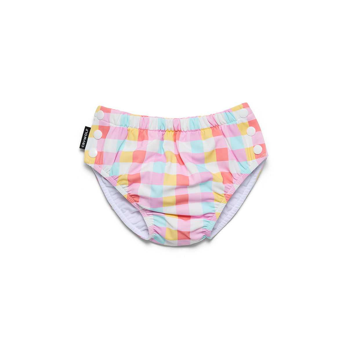 Crywolf REUSABLE SWIM NAPPY Pop Gingham in Single