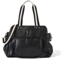OIOI - Faux Leather Tote Triple Compartment Nappy Bag - Black