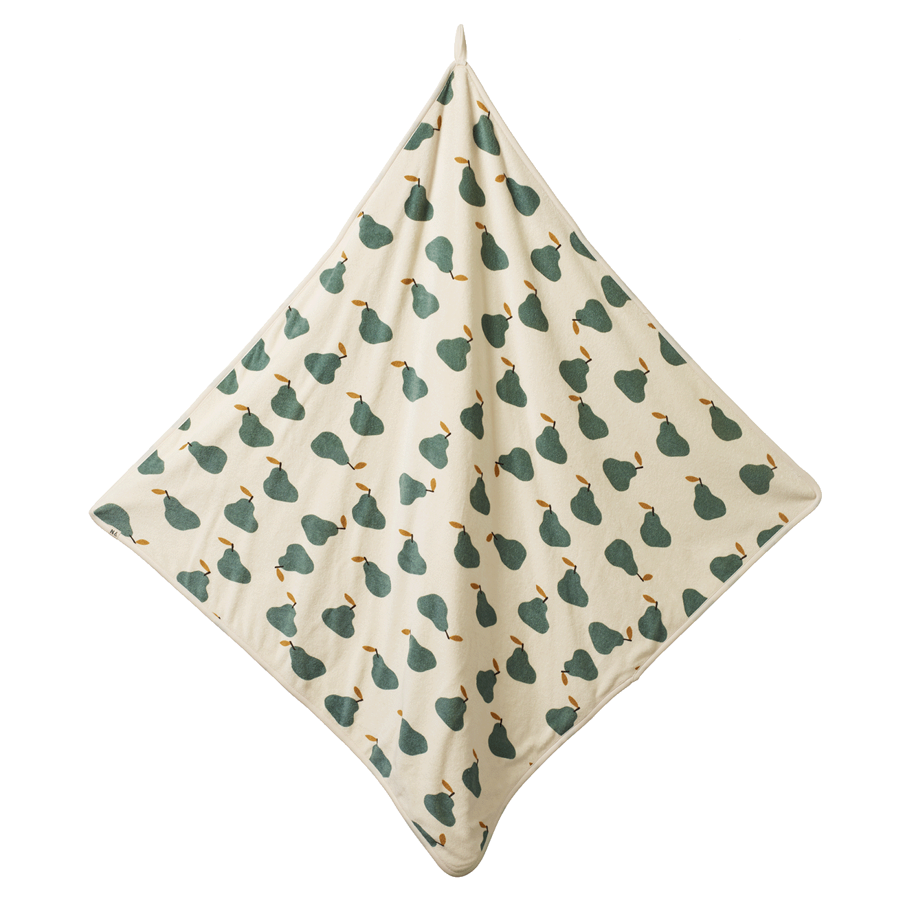 Nature Baby ORGANIC COTTON HOODED TOWEL in Pear Print