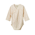 Nature Baby L/S KIMONO BODYSUIT POINTELLE in Dandelion Print