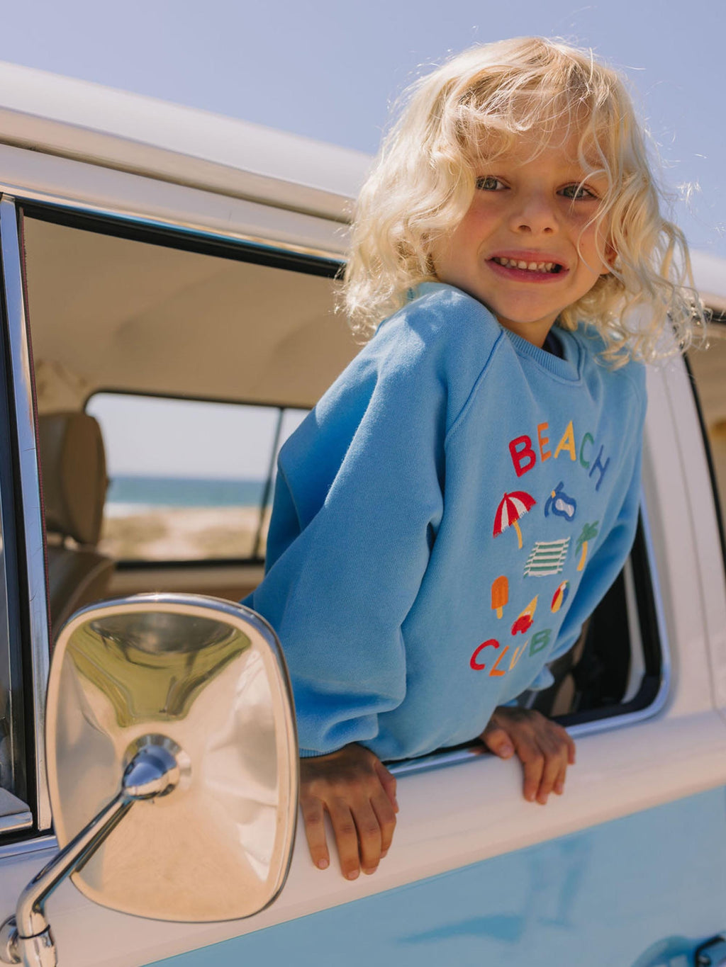 HUXBABY Beach Club Emb Sweatshirt in Single