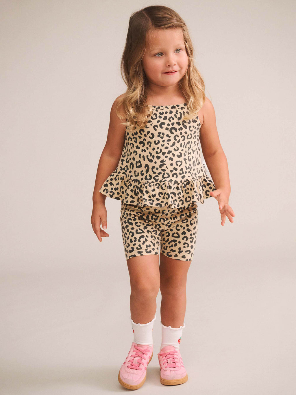 HUXBABY LEOPARD BIKE SHORT in ANIMAL