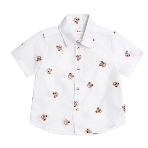 HUX - Shortsleeve Huxbear Button Up Crisp White