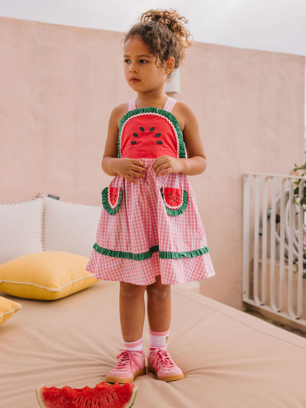 HUXBABY One-In-A-Melon Check Dress in Single