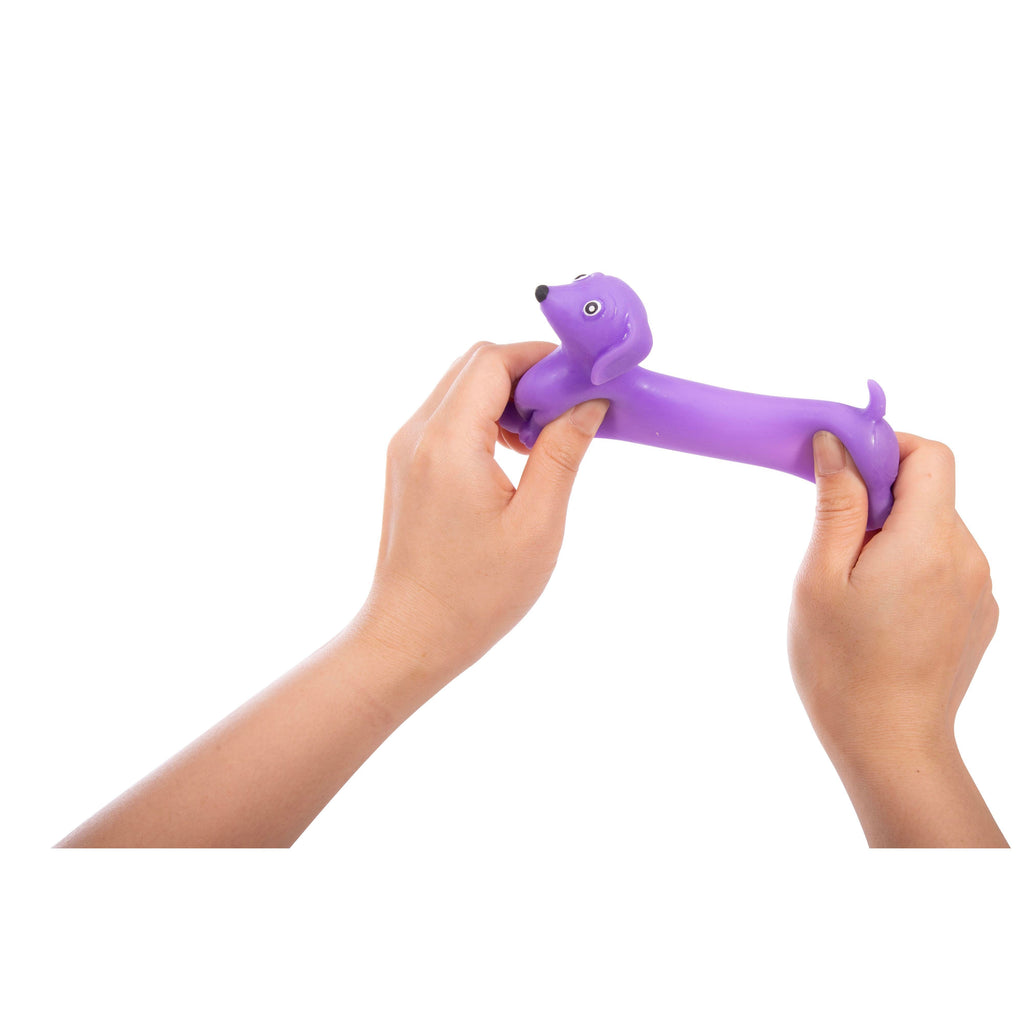 Discovery Zone Stretchy Sausage Dog - Neon Cdu 12pcs/3 Assorted in Single