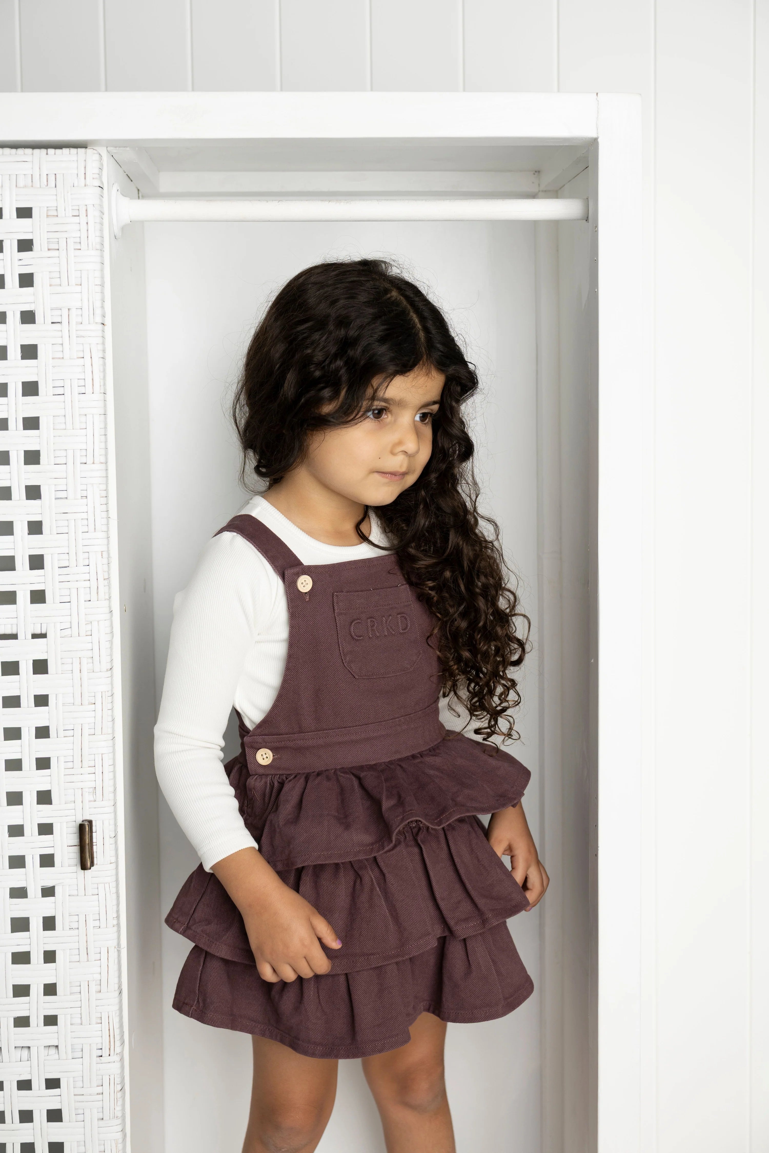 Cracked Soda - Blossom Denim Pinafore