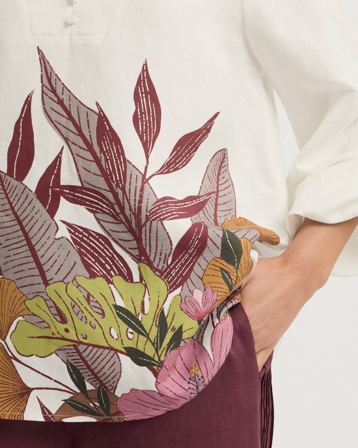 Yarra Trail Botanical Blouse in BOTANICAL PRINT