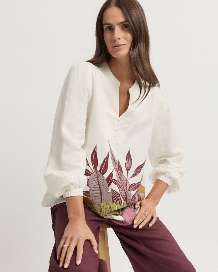 Yarra Trail Botanical Blouse in BOTANICAL PRINT