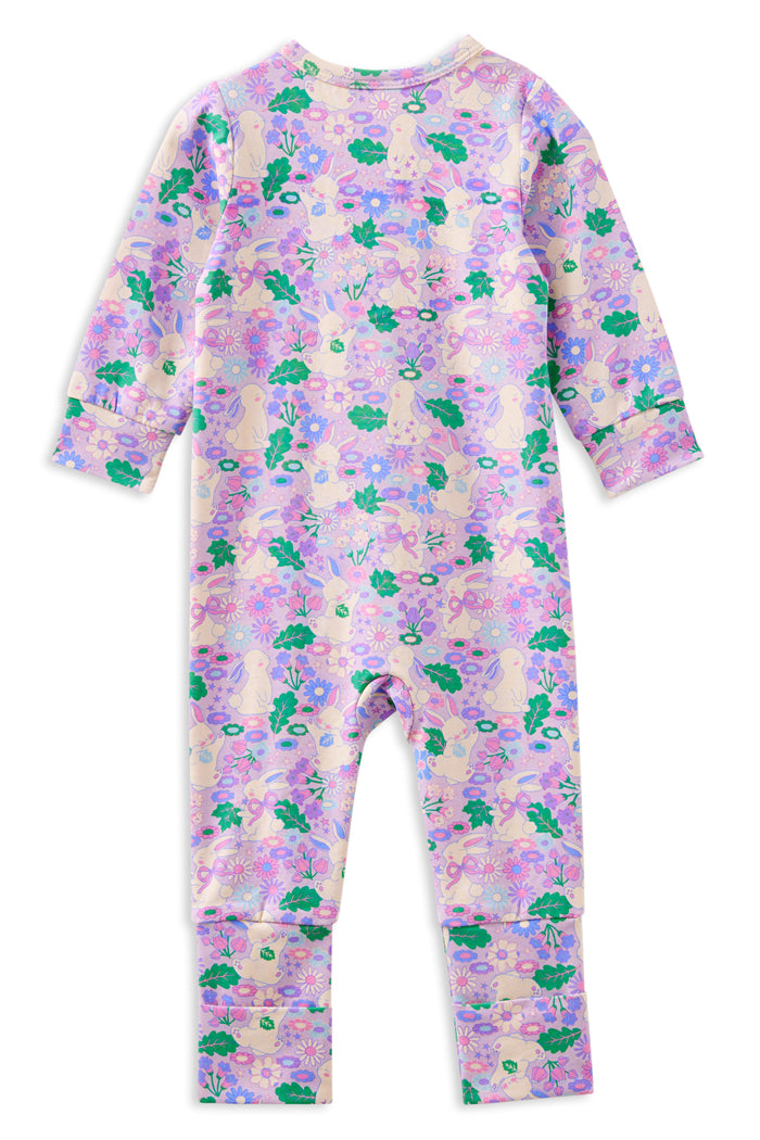 Milky Clothing Bunny & The Blossoms Zip Romper in Soft Lilac