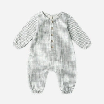 Quincy Mae - Woven Jumpsuit - Blue Gingham