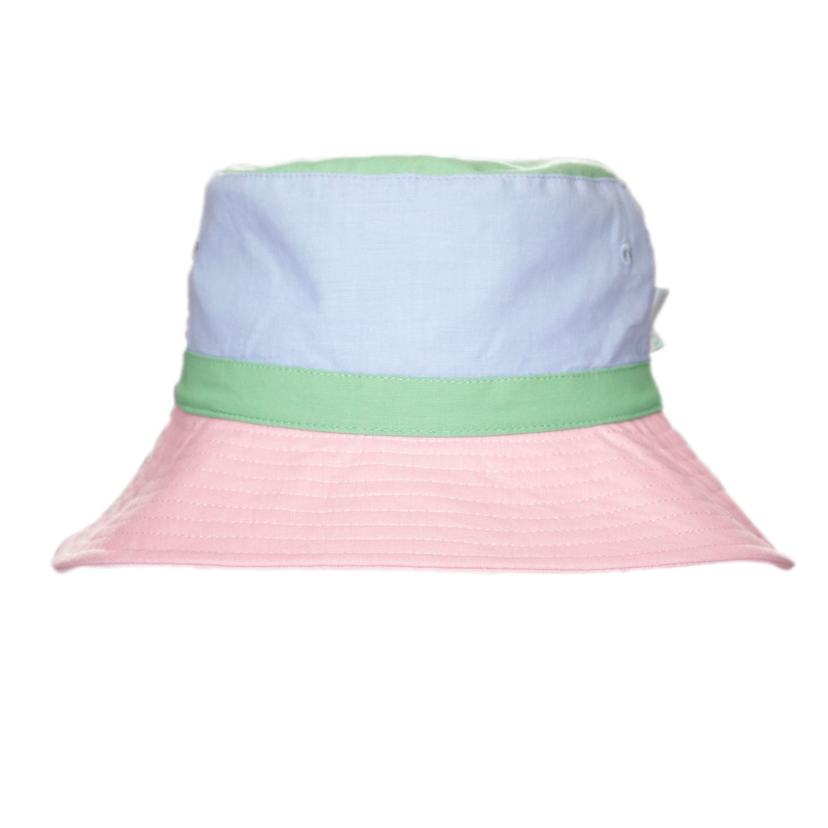 Acorn Kids Pink Colour Block Wide Brim Bucket Hat in Pink