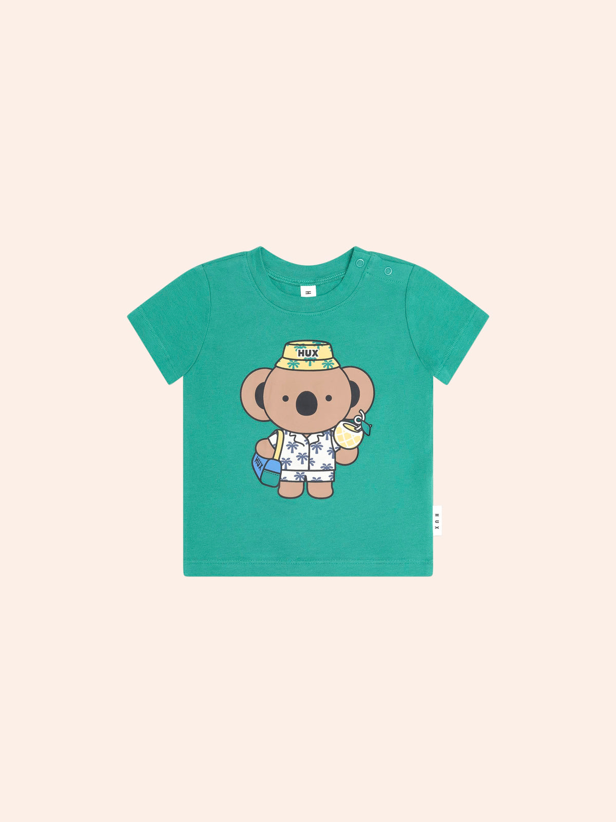 HUXBABY Vacay Kel Tee in VINTAGE GREEN