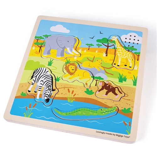 Bigjigs Toys - Safari Sound Puzzle