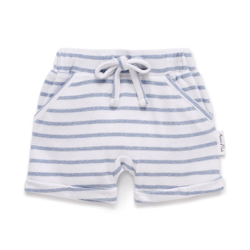 Aster & Oak - Blue Stripe Rib Shorts (AOS25)