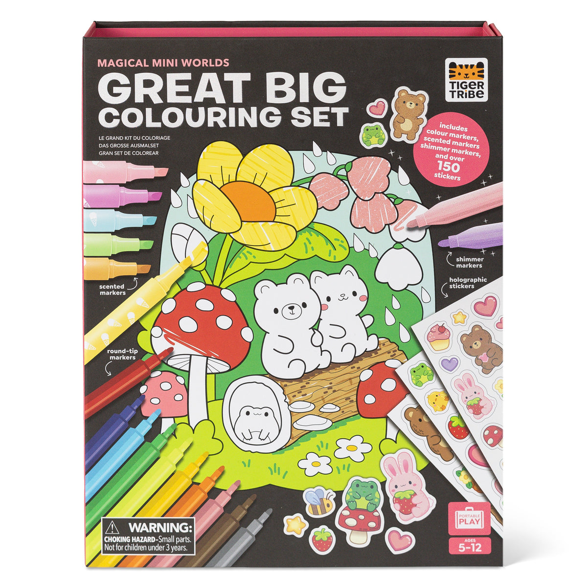 Tiger Tribe Great Big Colouring Set - Magical Mini Worlds in Single