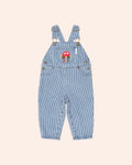 Huxbaby Car Denim Stripe Overalls in BLUE STRIPE