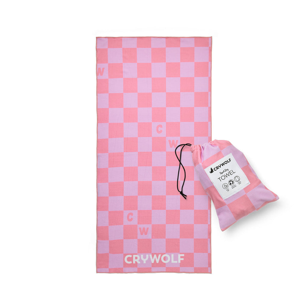Crywolf RAPID DRY TOWEL Flamingo Check in Single