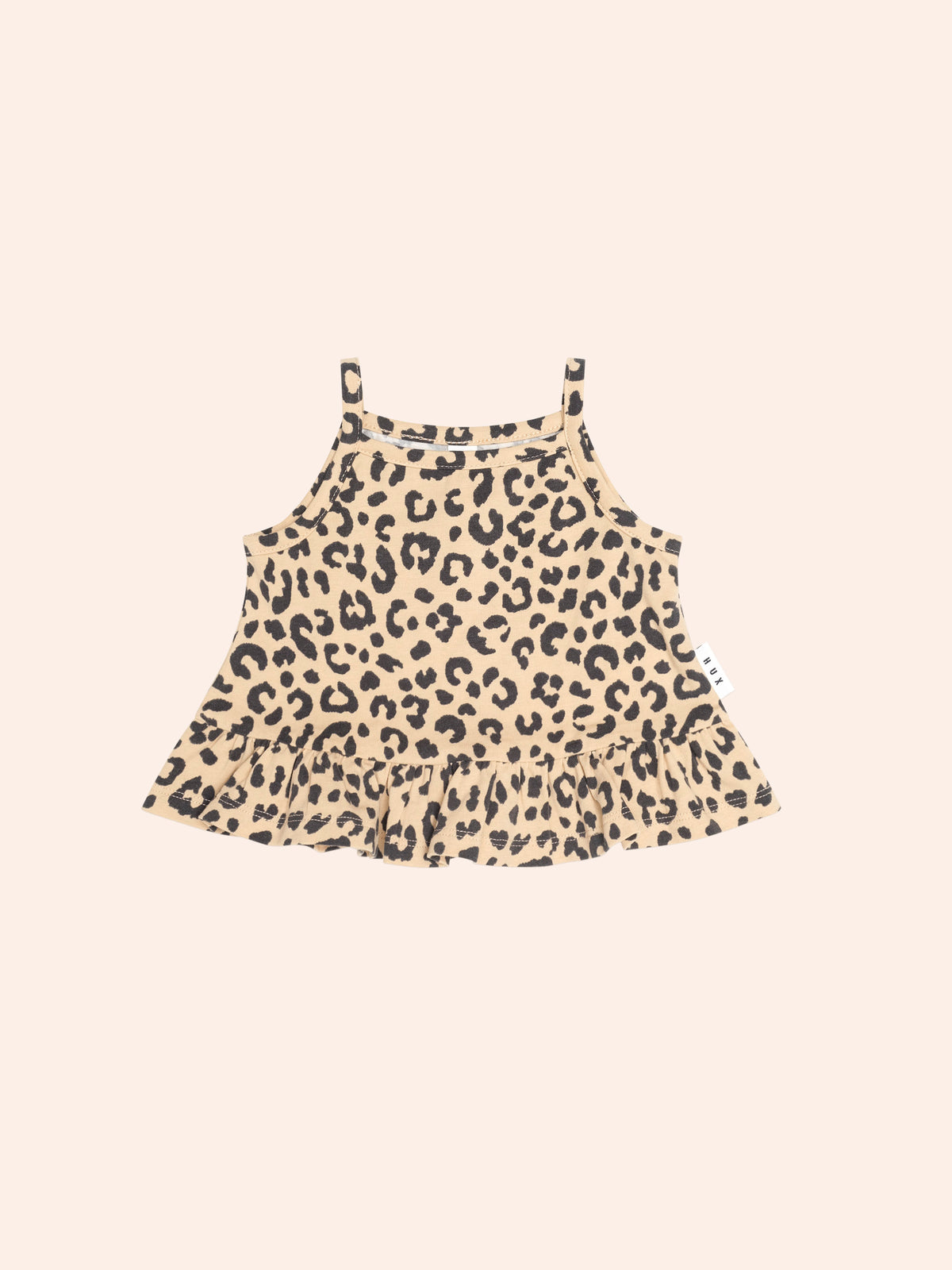 HUXBABY LEOPARD PEPLUM TANK TOP in ANIMAL