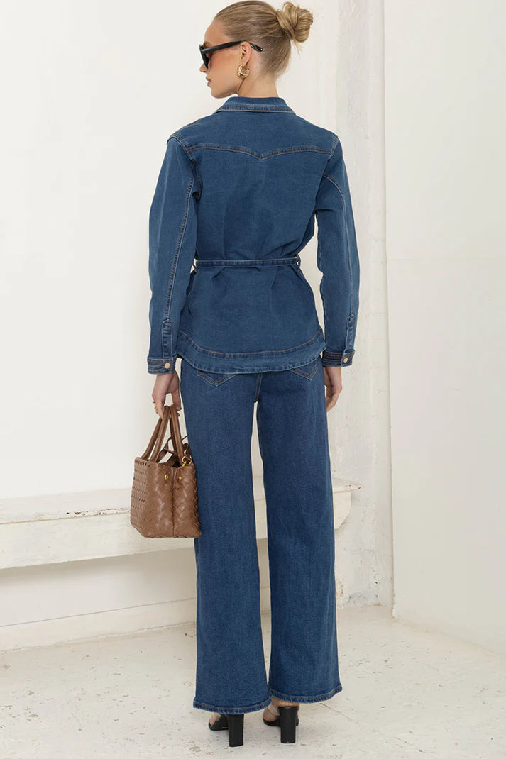 AVE - AIRFORCE DK DENIM BARREL JEAN
