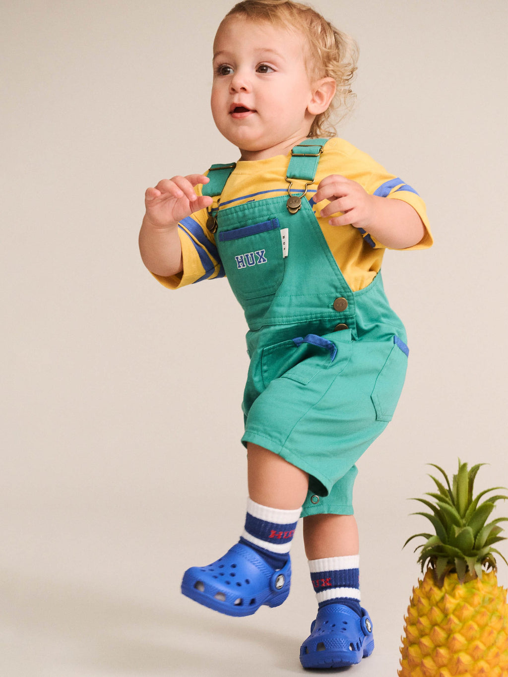 HUXBABY Vintage Green Hux Shortall in VINTAGE GREEN
