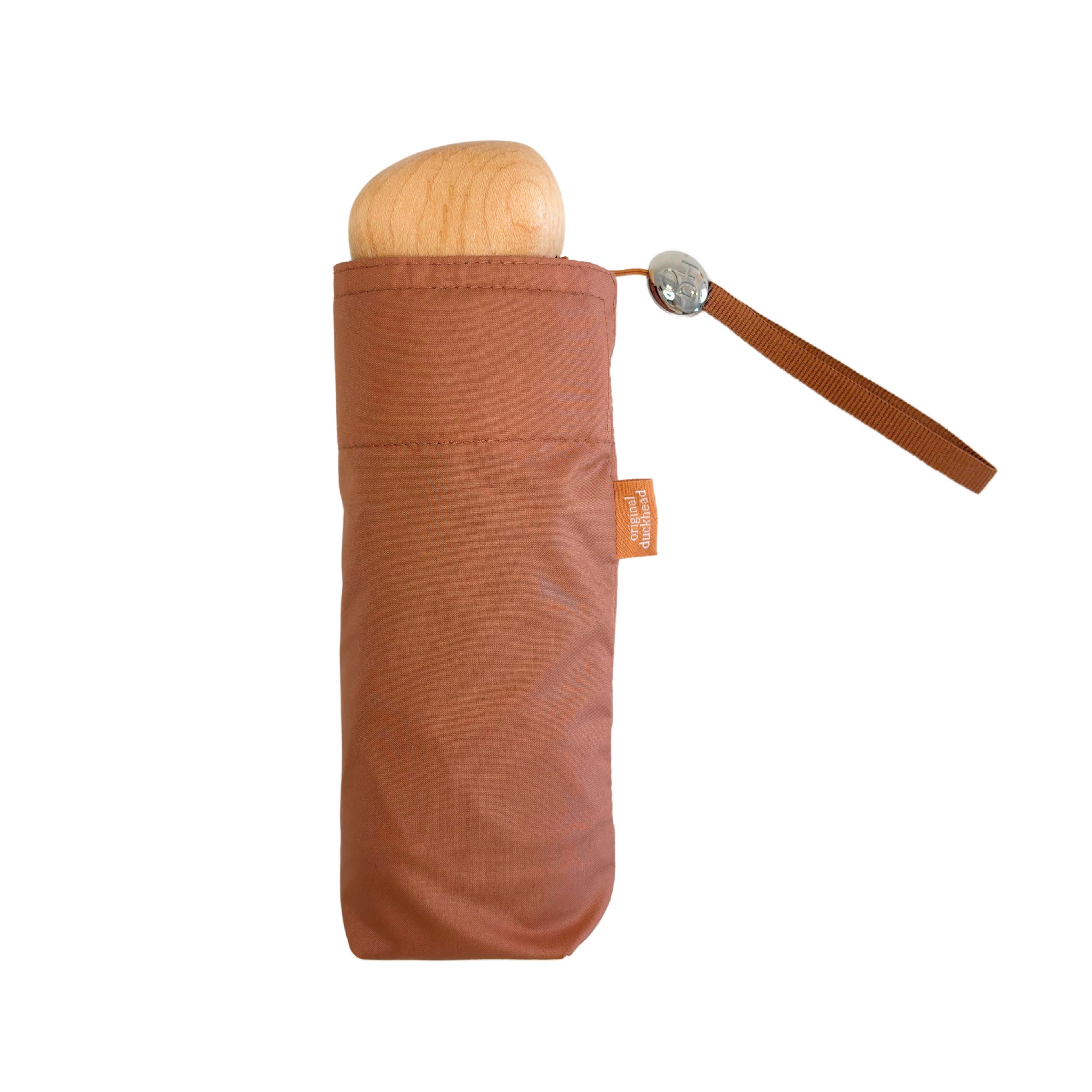 Original DuckHead Mini Ultra Compact Umbrella Mocha Mousse in Single